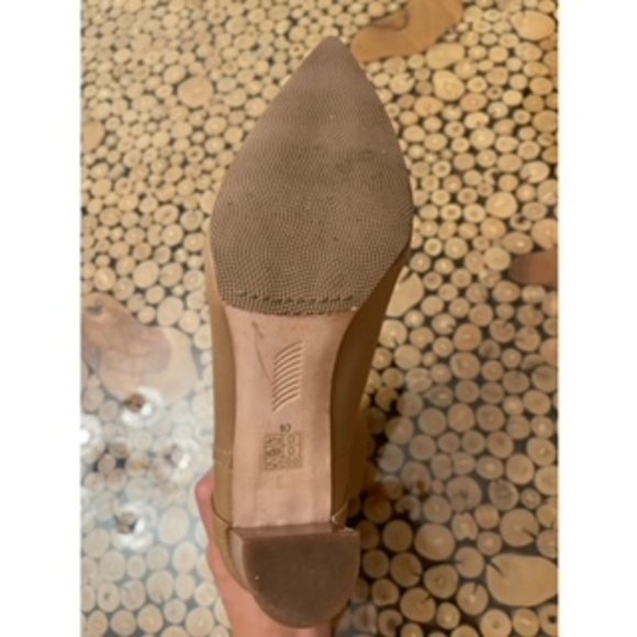 Tan Leather Ankle Boot with Buckle decor - Picture 3 of 3